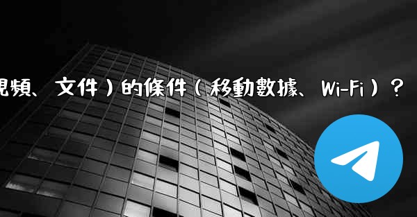 <b>如何設置Telegram自動下載媒體文件（照片、視頻、文件）的條件（移動數據、Wi-Fi）？</b>