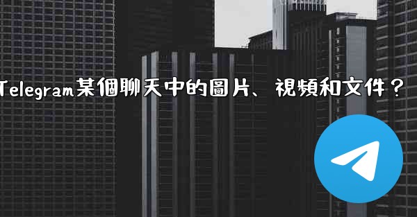 如何只查看Telegram某個聊天中的圖片、視頻和文件？