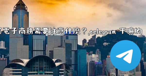 在Telegram上開展電子商務需要注意什麼？,telegram 干嘛的