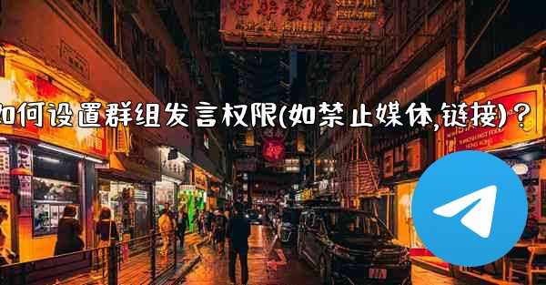 Telegram如何設置群組發言權限（如禁止媒體、鏈接）？;telegram如何设置群组发言权限(如禁止媒体,链接)？