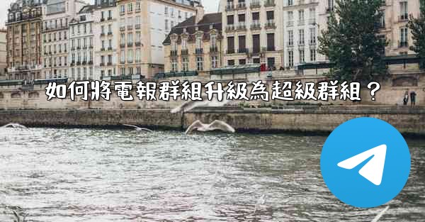 <b>如何將電報群組升級為超級群組？</b>