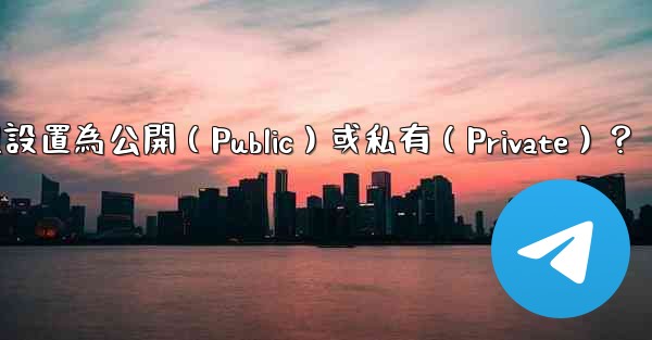 <b>如何將電報群組設置為公開（Public）或私有（Private）？</b>