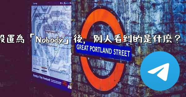 電報設置為「Nobody」後，別人看到的是什麼？