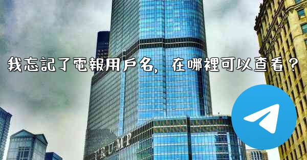 我忘記了電報用戶名，在哪裡可以查看？