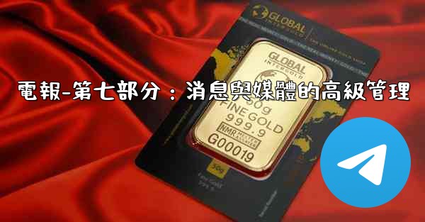電報-第七部分：消息與媒體的高級管理