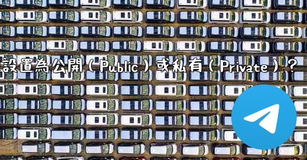 如何將電報群組設置為公開（Public）或私有（Private）？