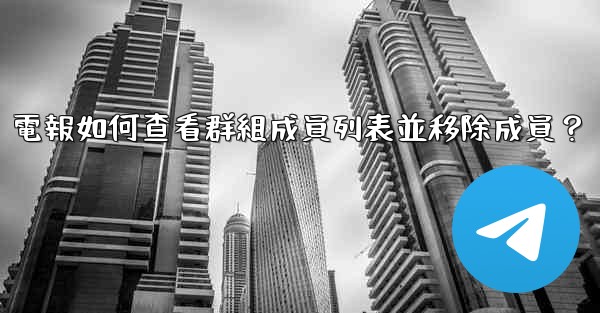 電報如何查看群組成員列表並移除成員？